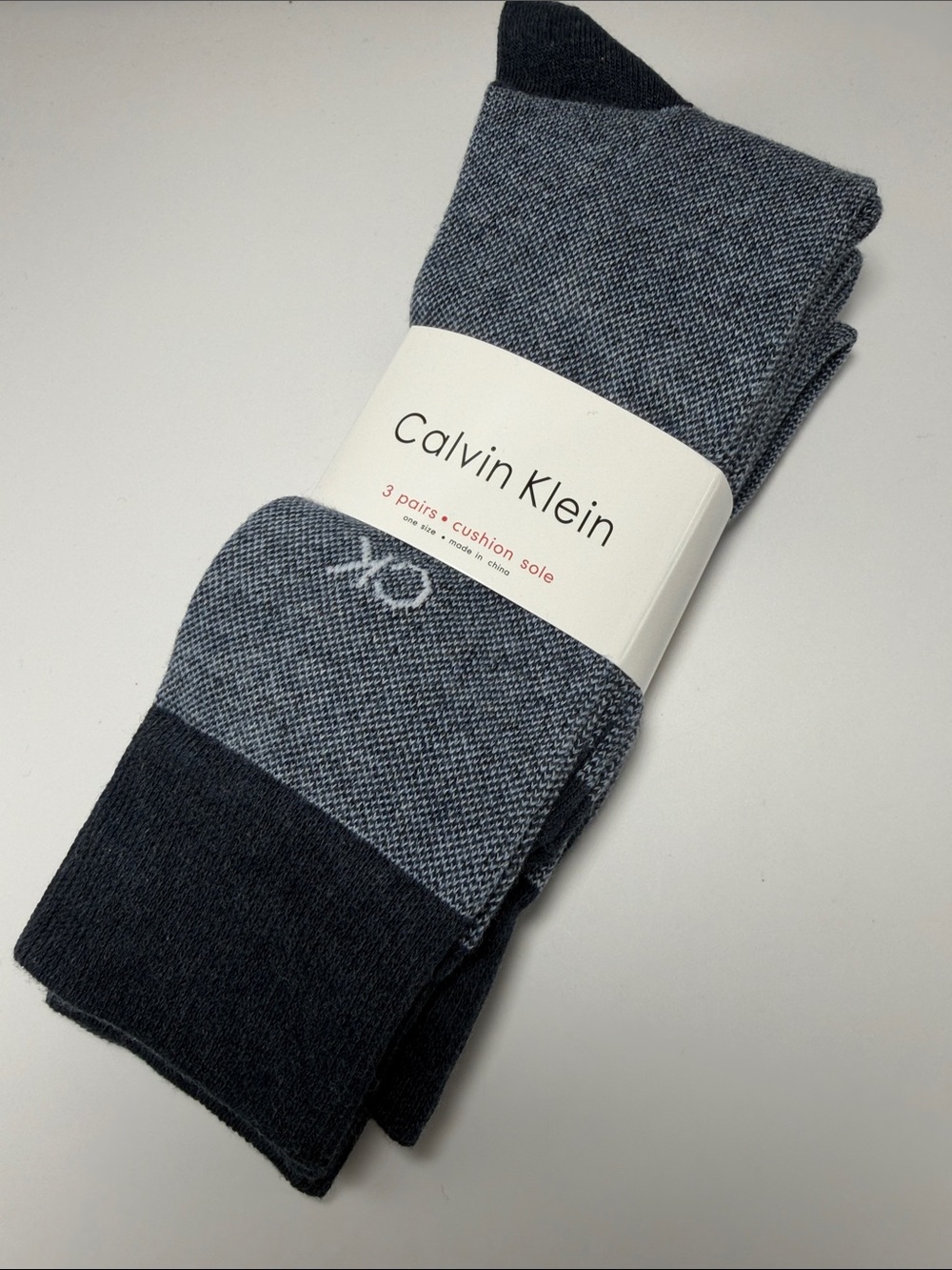 Calvin Klein Men’s Charcoal and Heather Gray Dress Socks - 3 Pack